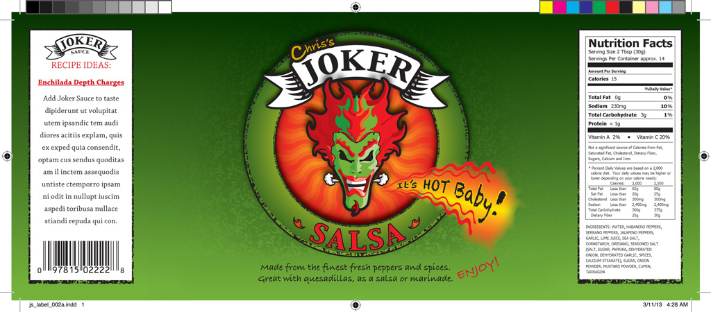 Label art for a jar.